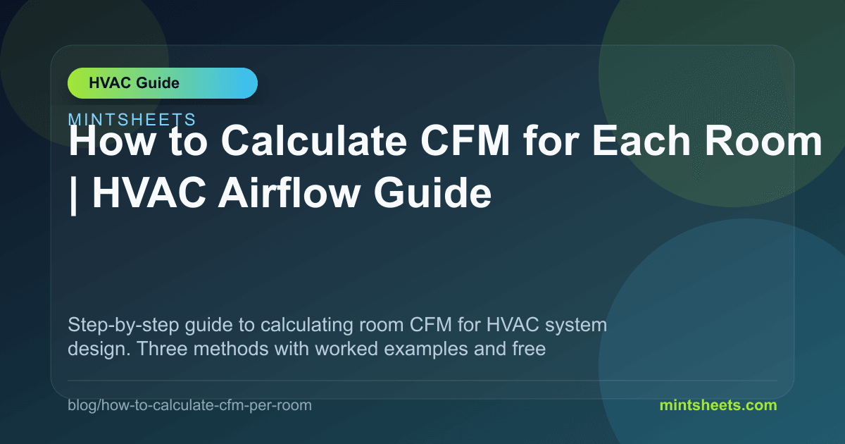 How to Calculate CFM for Each Room | HVAC Airflow Guide | MintSheets